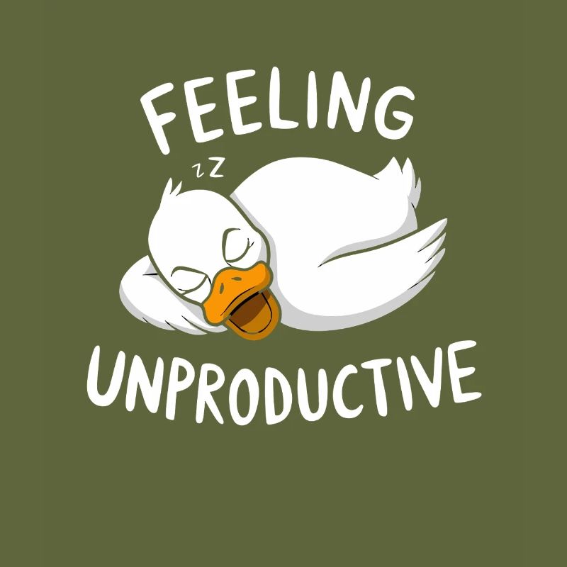 Feeling Unproductive Relaxing Duck