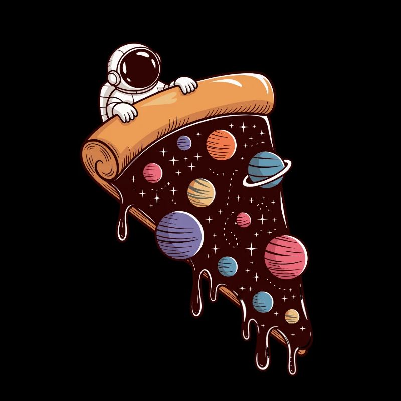 Astronaute et Galactic Pizza Adventure dans le