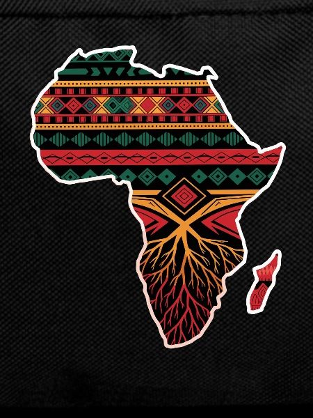 African Pattern Card with Roots