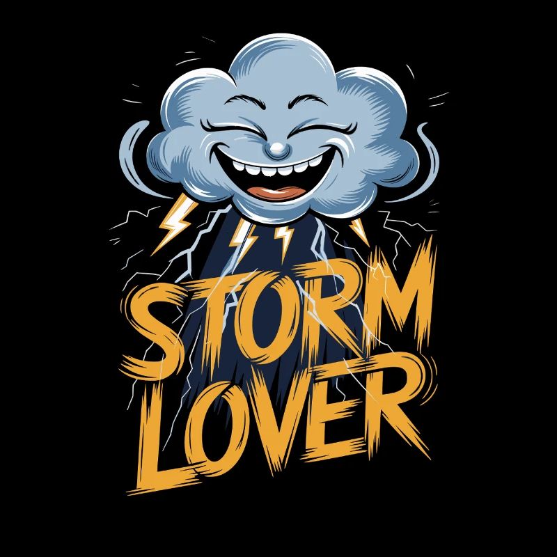 Storm Lover Clouds Lightning Face