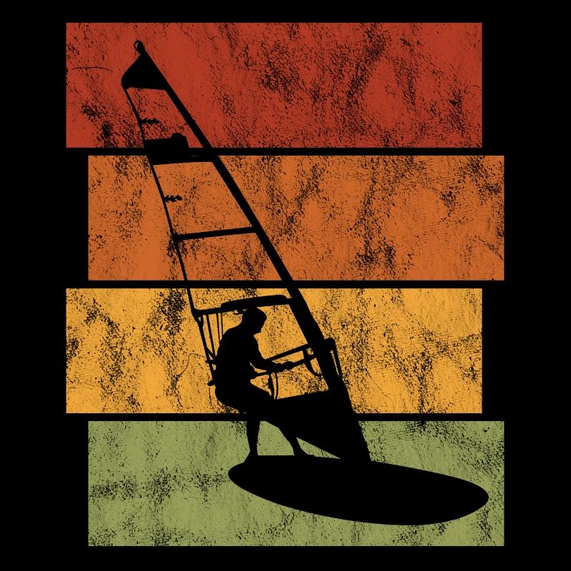 Windsurfer Retro Windsurfen Windsurfing Surfen
