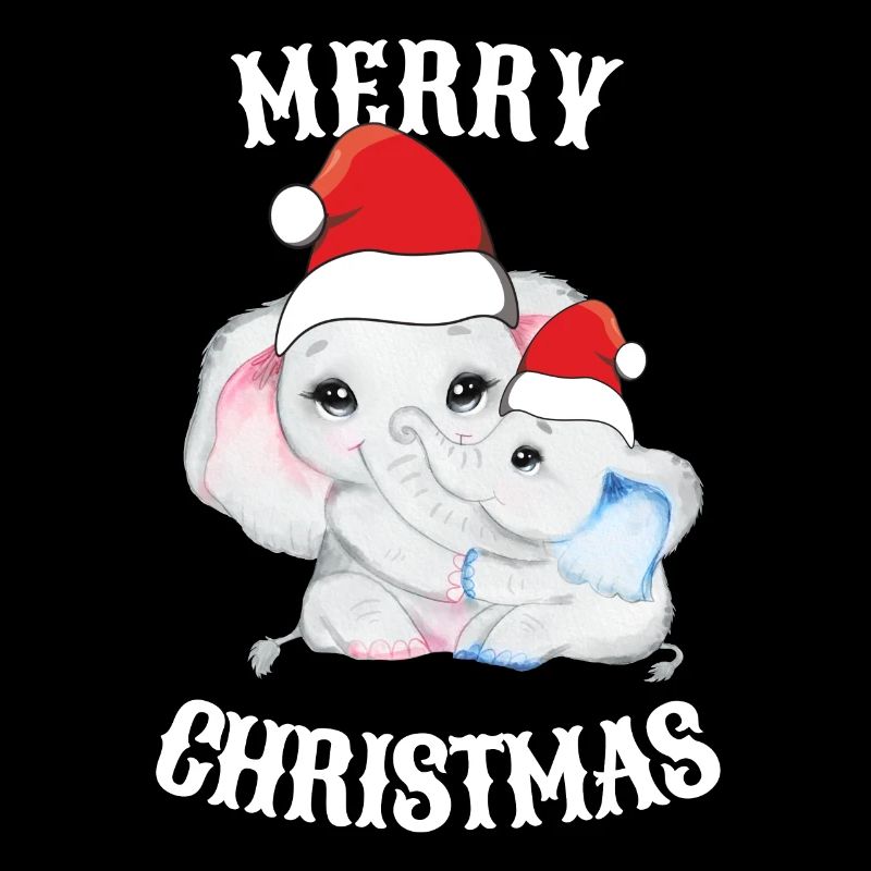 Éléphant de Noël Bébé Père Noël