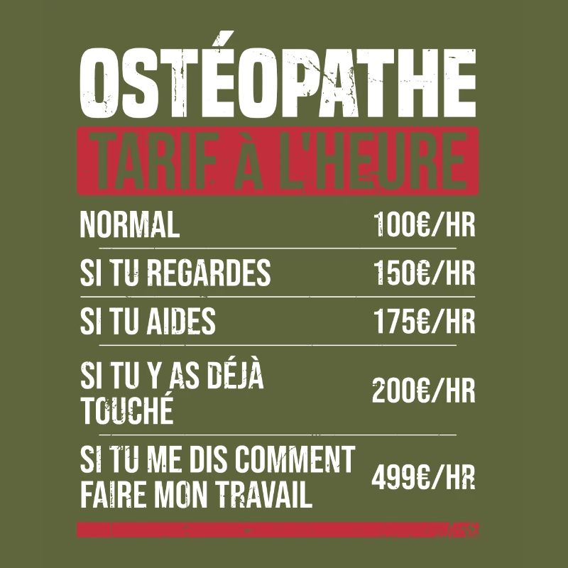 Osteopath hourly rate gift idea humor