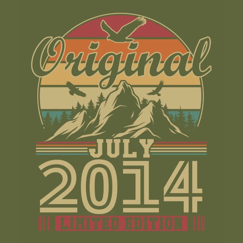 Original Juli 2014 Vintage Geburtstagsgeschenk