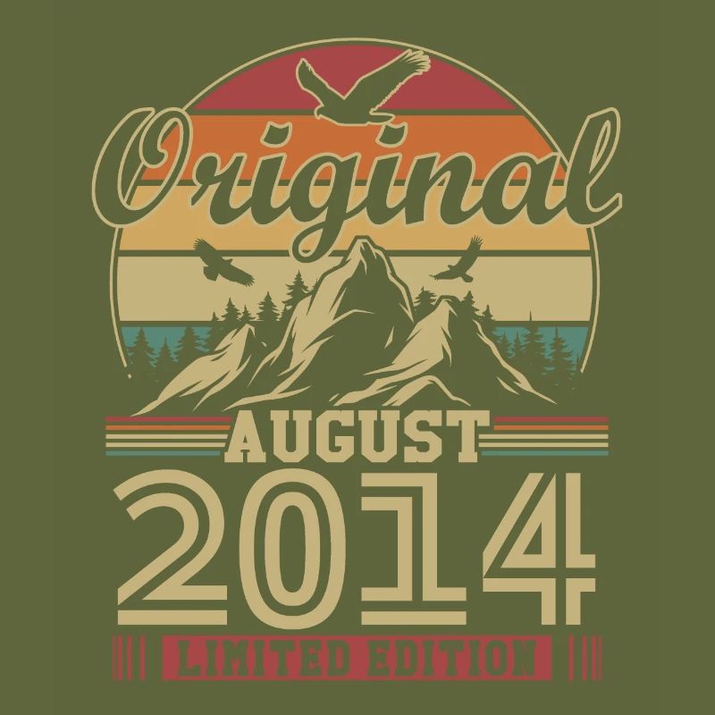 Original August 2014 Vintage Geburtstagsgeschenk