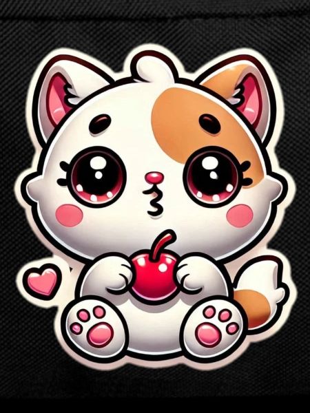 Cute Cat Dream with Cherry