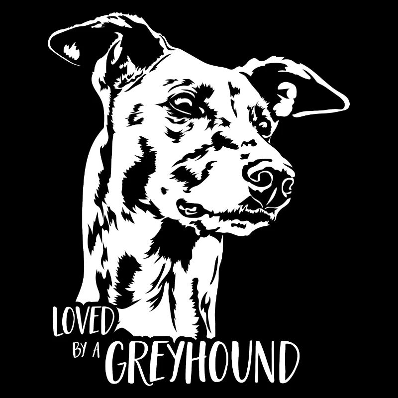 Loved by a GREYHOUND dog saying Greyhound Wilsigns