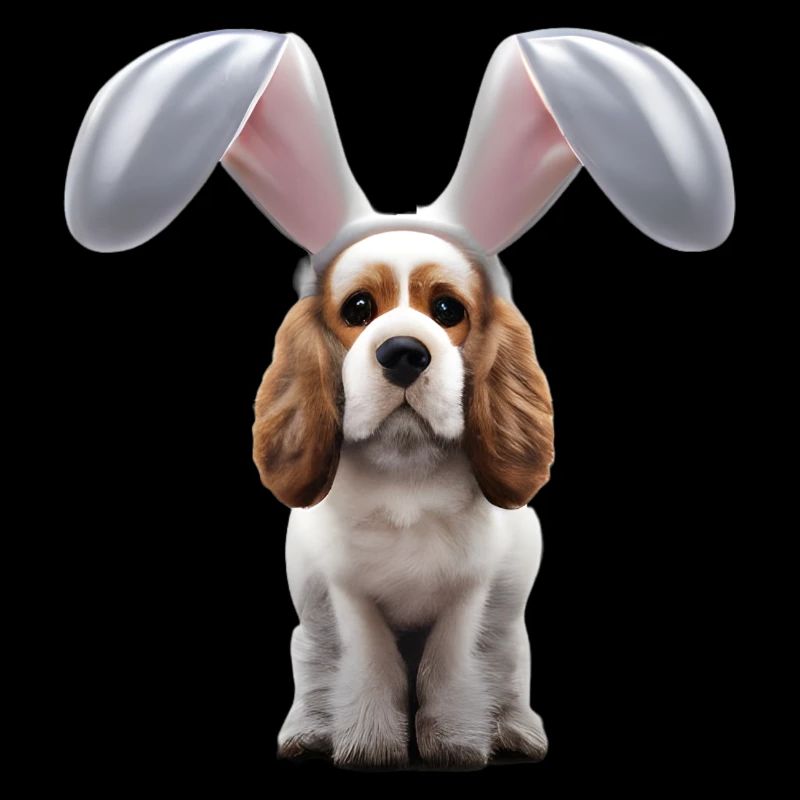 English Cocker Spaniel with Bunny Ears