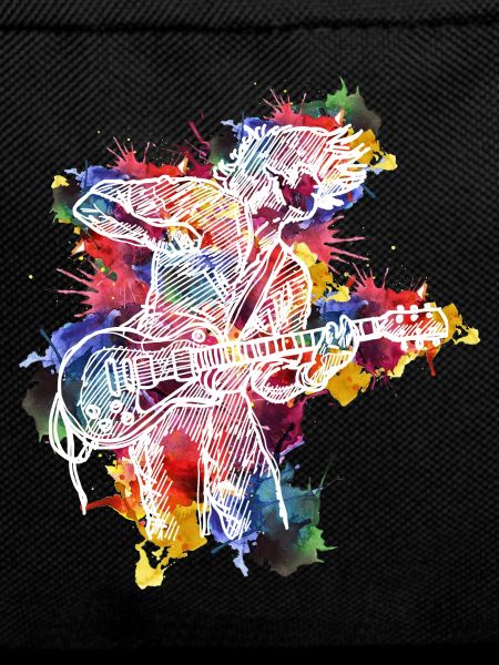 Gitarren-Evolution-Aquarell-Design für