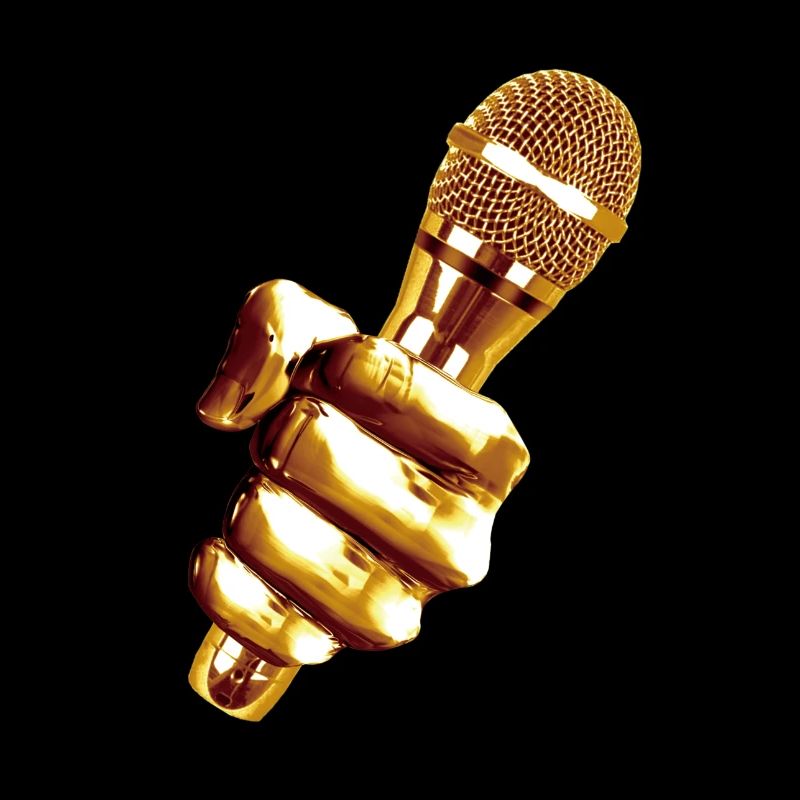 Microphone Microfon Gold Music Singen Sing