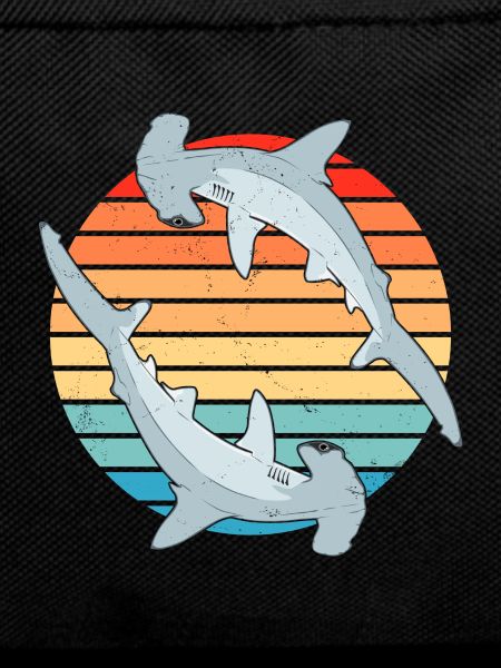 Hammerhead Shark Retro Sunset