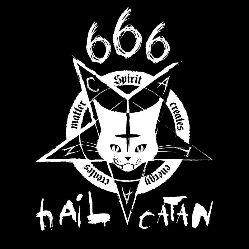 Hail CATAN! Satanic Cat 666