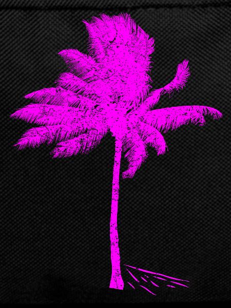Neon Pink Palm Tree Silhouette