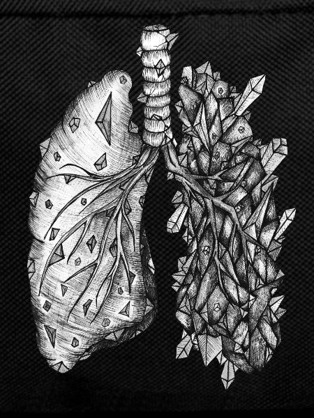 Black and White Crystal Lung