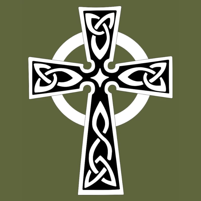 Weißes keltisches oder keltisches Kreuz
