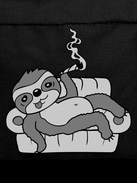 Smoking sofa sloth chills