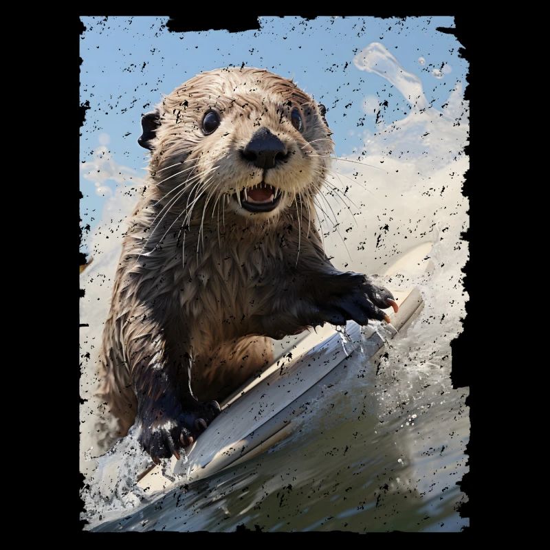 Surfer loutre de mer