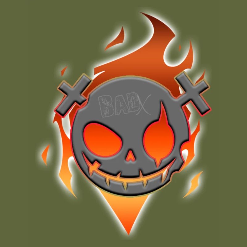 Comic Flame Skull