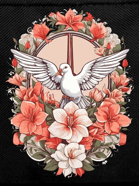 Peace sign with dove