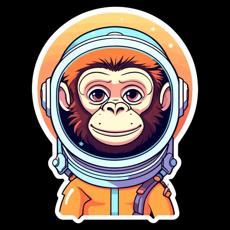 Illustration d’astronaute singe