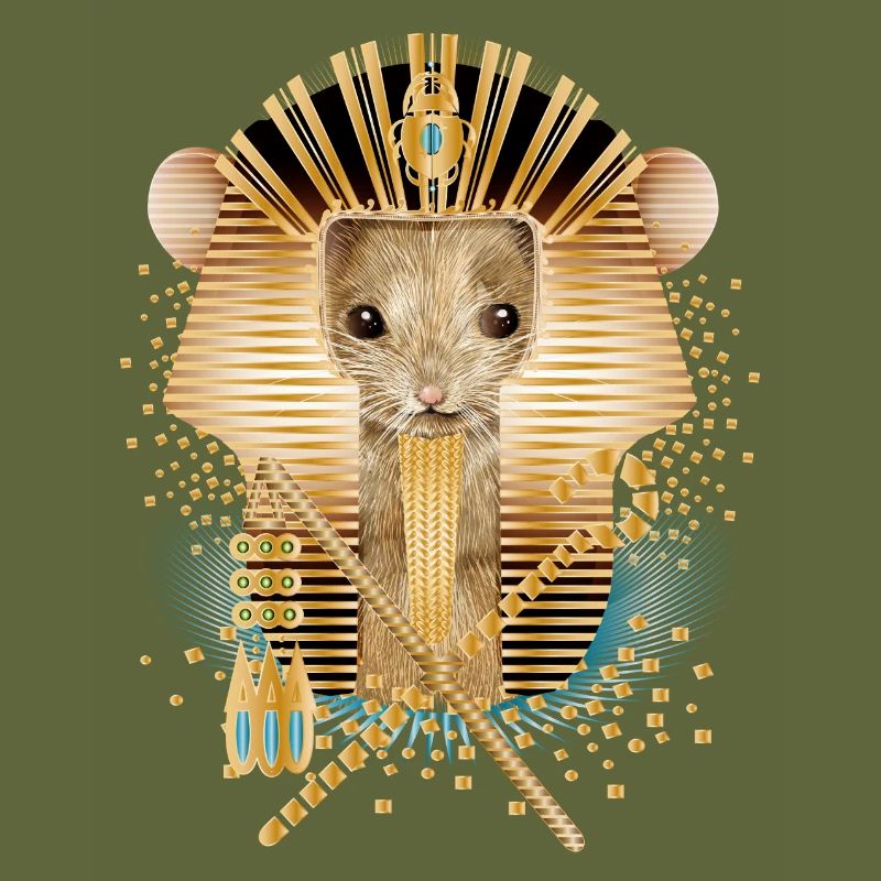 Souris avec masque de pharaon égyptien
