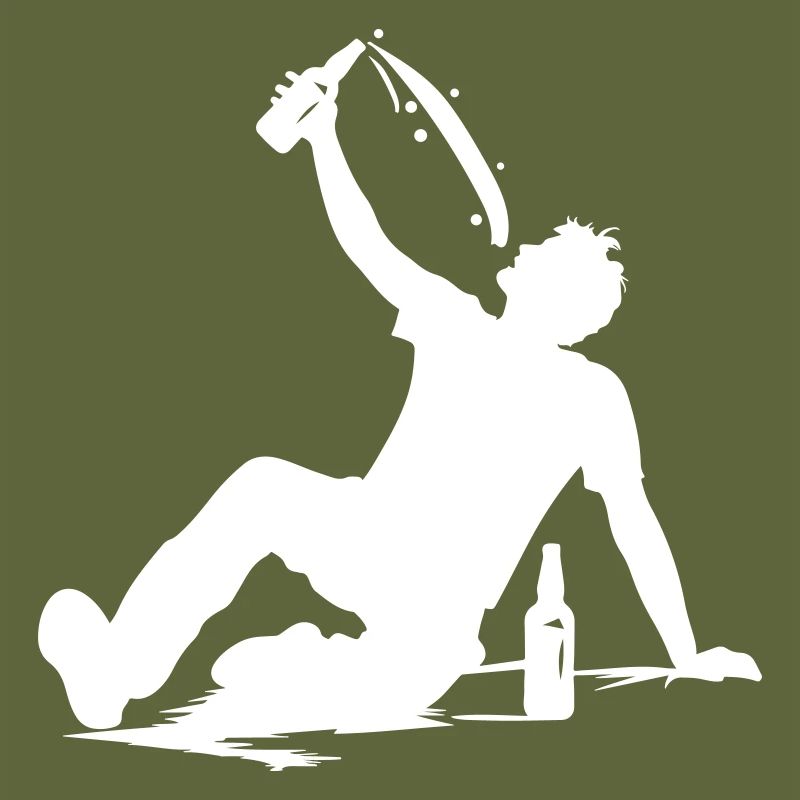Drinking Bier Silhouette