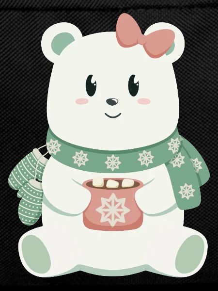 Polar bear with bow