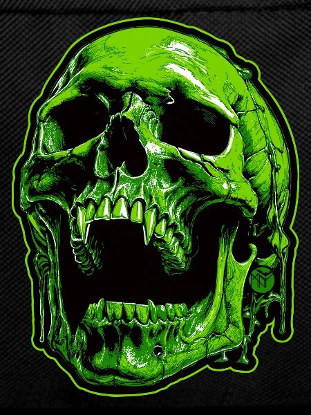 Crâne de vampire vert