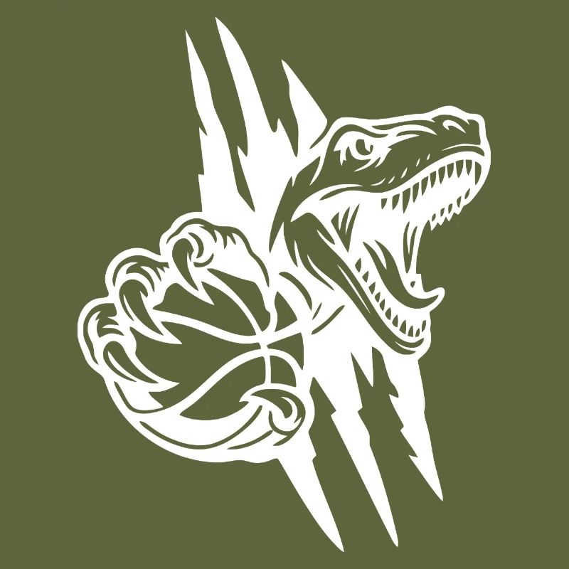 Brüllender Raptor-Basketball