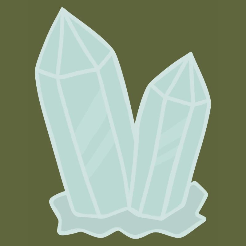 Crystal Cluster Geode Illustration