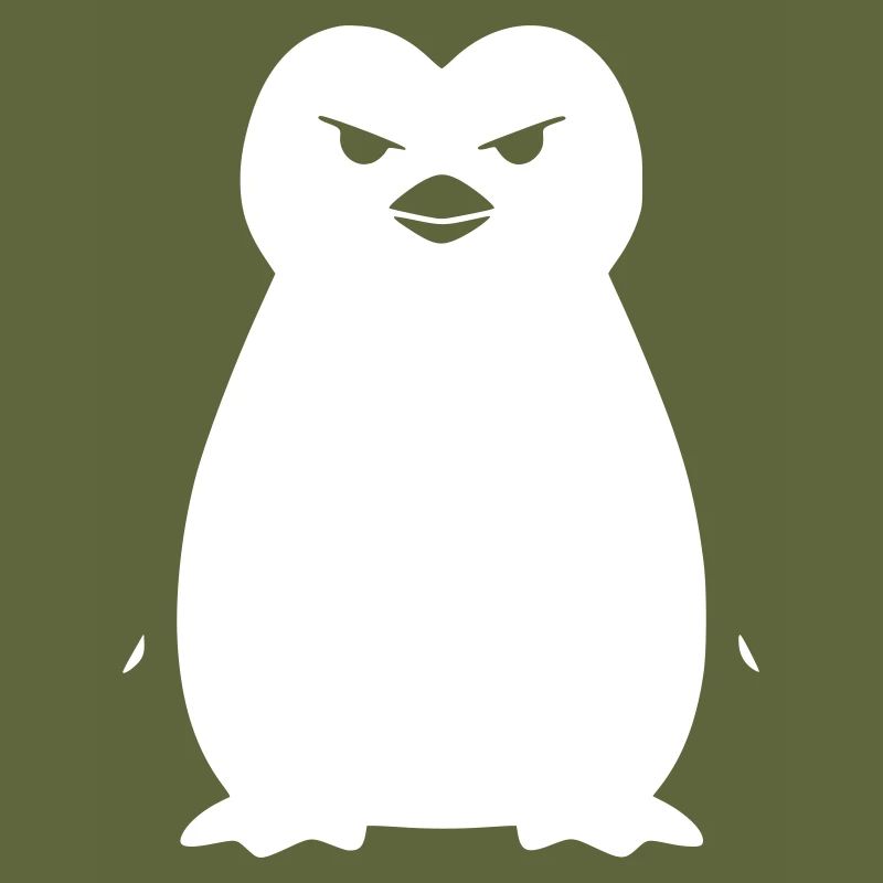 Pinguin Stencil: Boldes Grunge-Statement