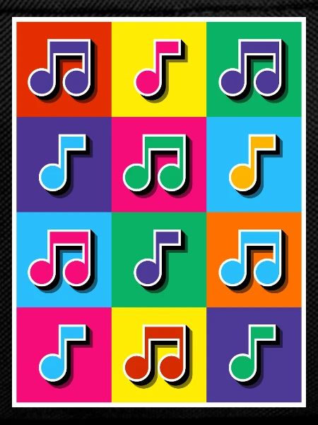 Pop Art Music Notes Mosaic