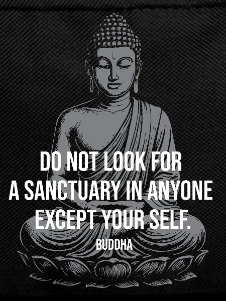 Self Sanctuary Buddha Quote Design