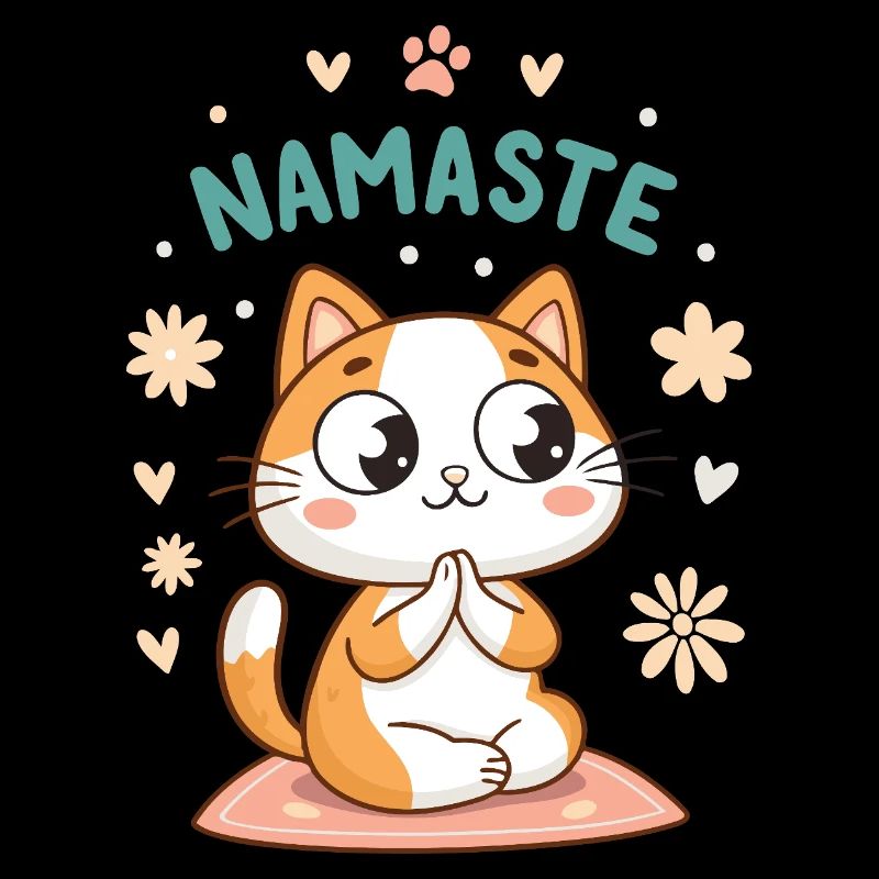 Namaste Pastel Kawaii Cat
