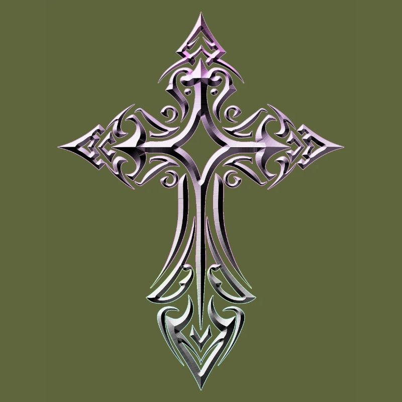 Ornate Gradient Cross