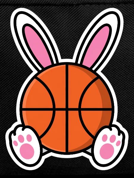 Easter Basketball Bunny Design