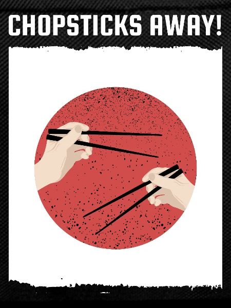 Chopsticks Away Ramen Japanese Flag 