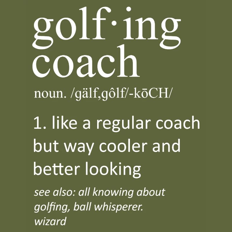 Golftrainer-Definition Spaßdesign