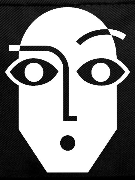 Black and White Linear Abstract Face