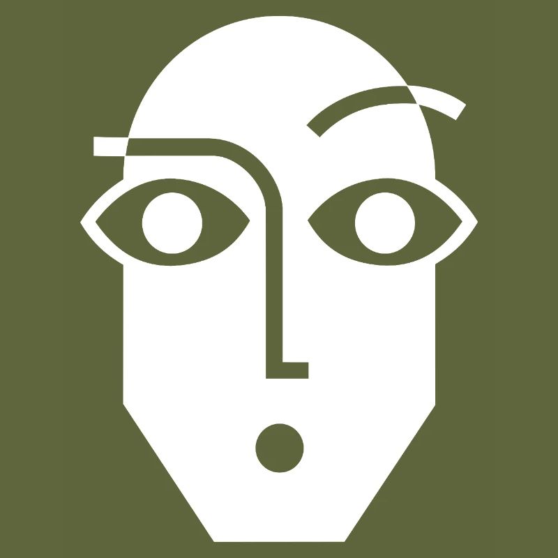 Black and White Linear Abstract Face