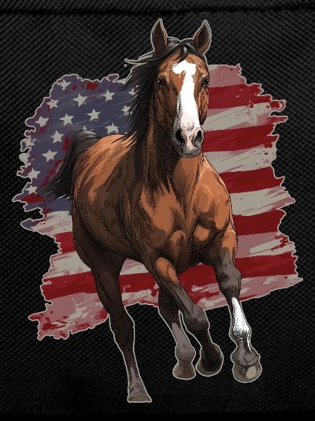 Horse USA Flag