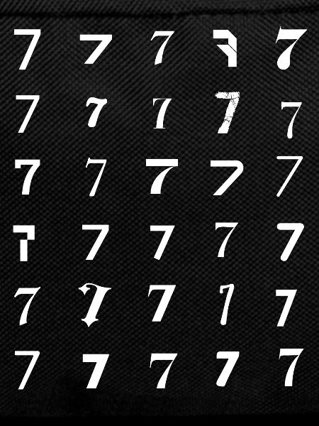 Sevenfold Glyph Grid numerology