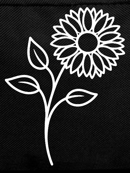 Sunflower One Line Floral Motif