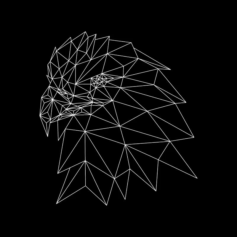 Geometric eagle head