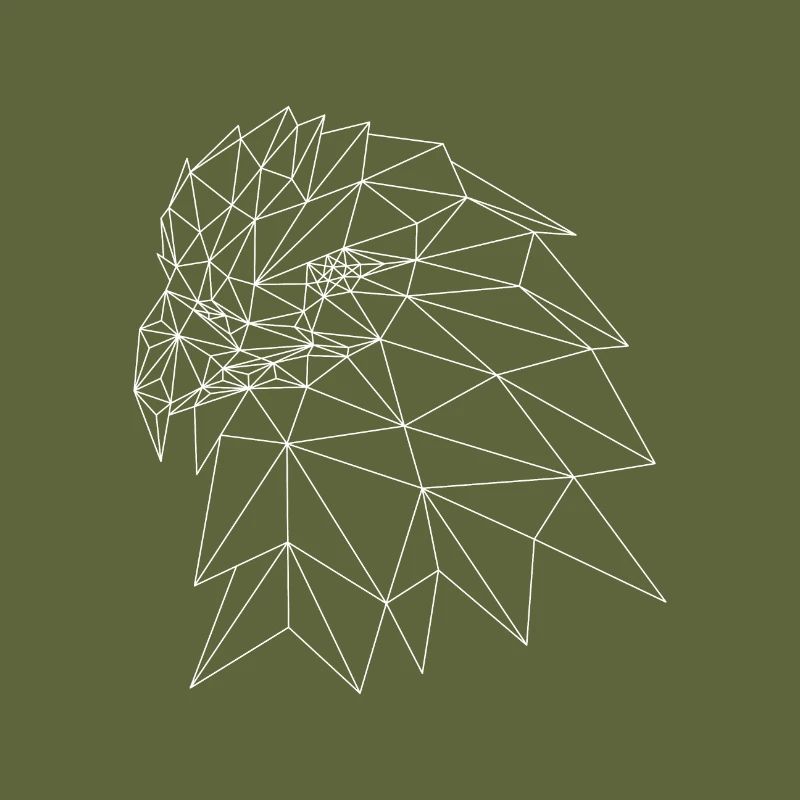 Geometric eagle head