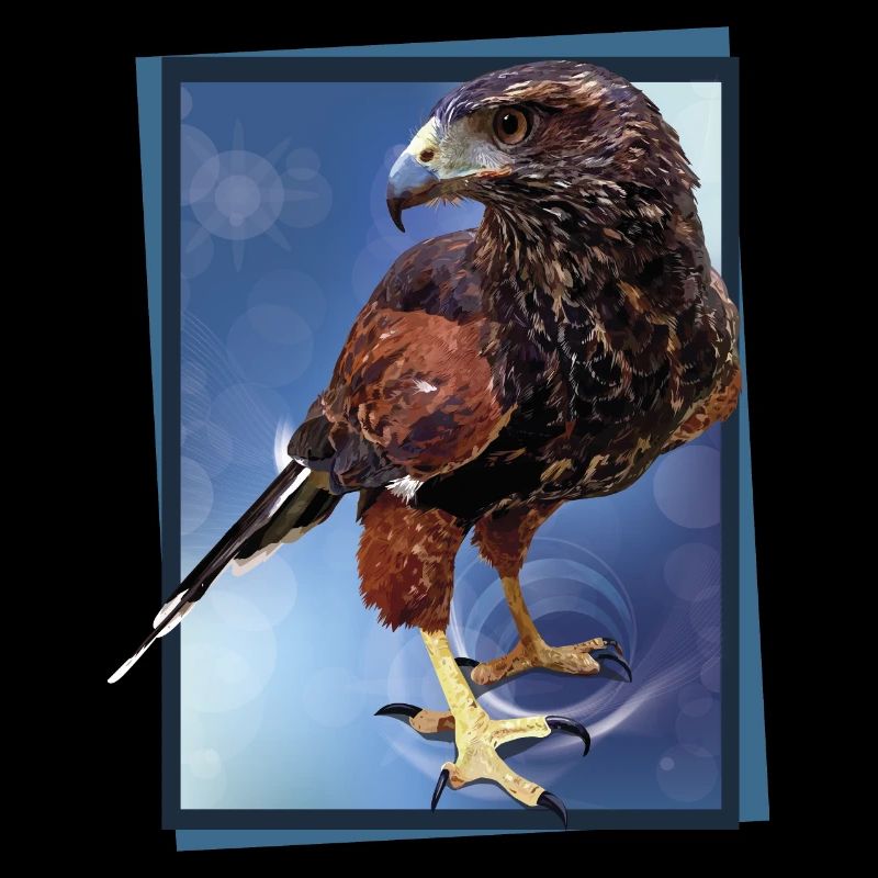 The red-and-black eagle