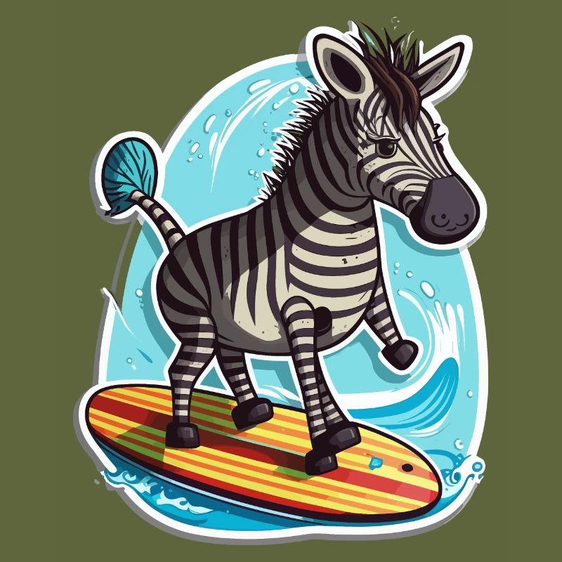 Surfendes Zebra