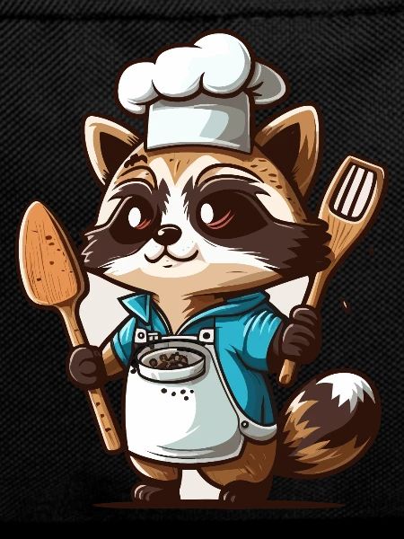 Waschbär Küche