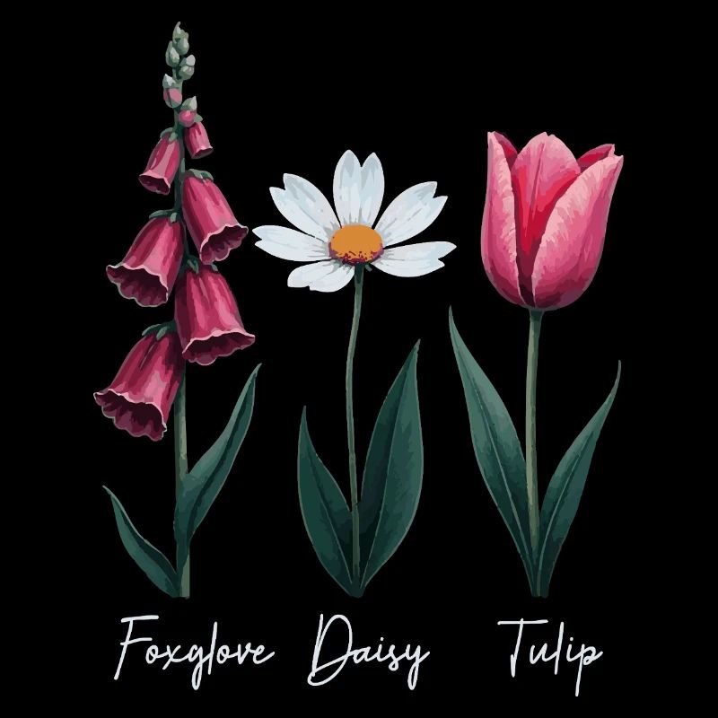 Foxglove Daisy Tulip Floral