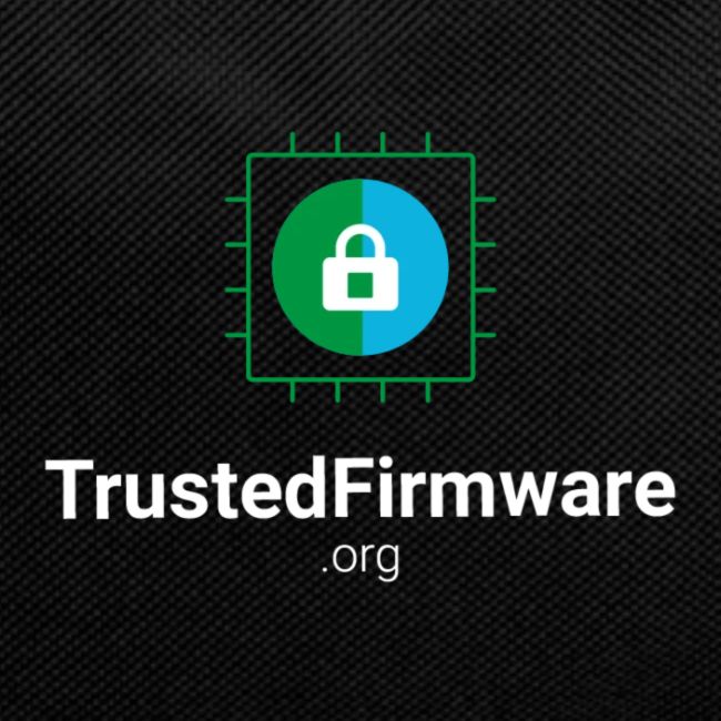 TrustedFirmware Logo vertical white
